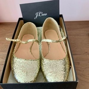 GORGEOUS✨GOLD GLITTER💫 J CREW✨MARY JANES💫 BNIB size 11